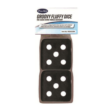Pro-Kit Fluffy Dice - Black - RG9222BK
