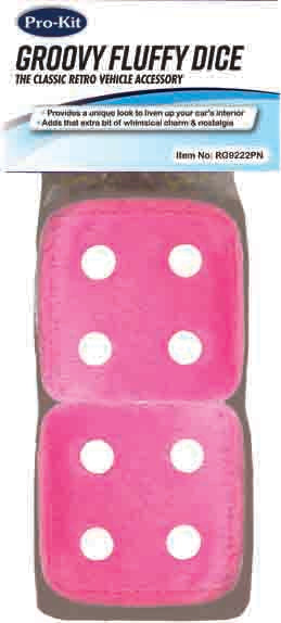 Pro-Kit Fluffy Dice - Pink - RG9222PN
