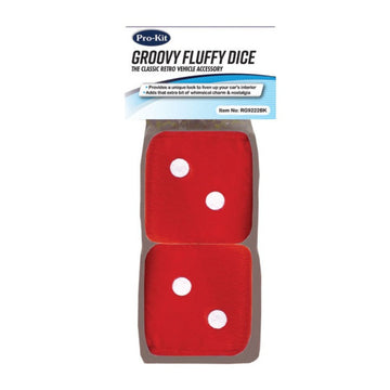Pro-Kit Fluffy Dice - Red - RG9222R