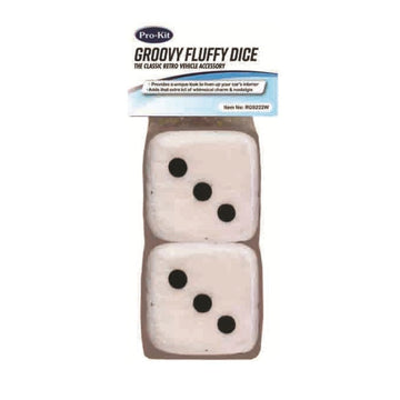 Pro-Kit Fluffy Dice - White - RG9222W