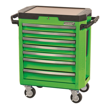 Kincrome Contour 7 Drawer Rollcab Tool Trolley - Green - K7747G (Bulky Item - Freight Charges apply)