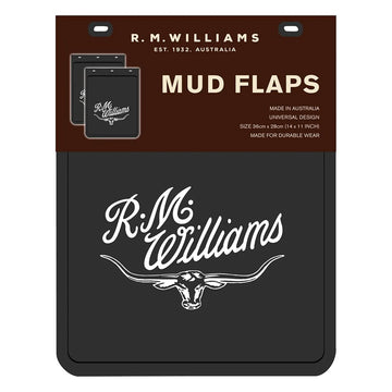 RM Williams Mud Flap Pair Black / White Size E - MDRMWE