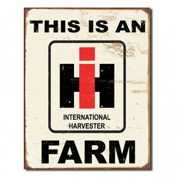 This an International Harvester (IH) Farm Metal Sign Reproduction 32cm x 41cm - MSI1279