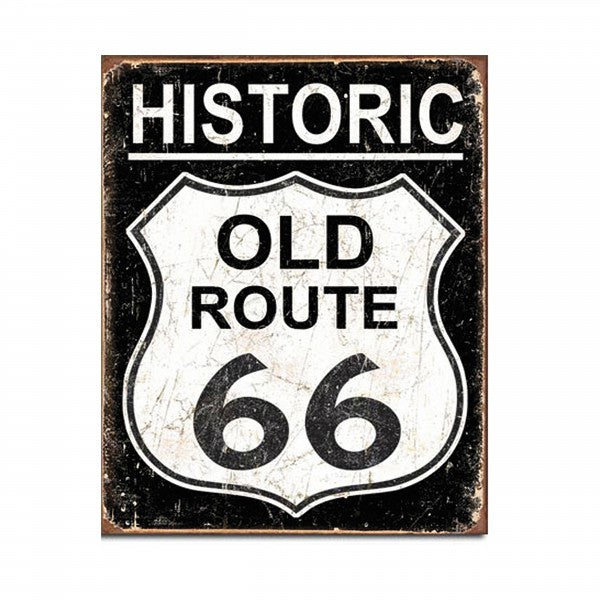 Historic Old Route 66 Metal Sign Reproduction 32cm x 41cm - MSI1938