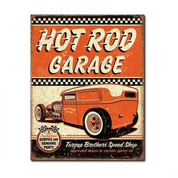 Hot Rod Garage Torque Brothers Speed Shop Metal Sign Reproduction 32cm x 41cm - MSI2106