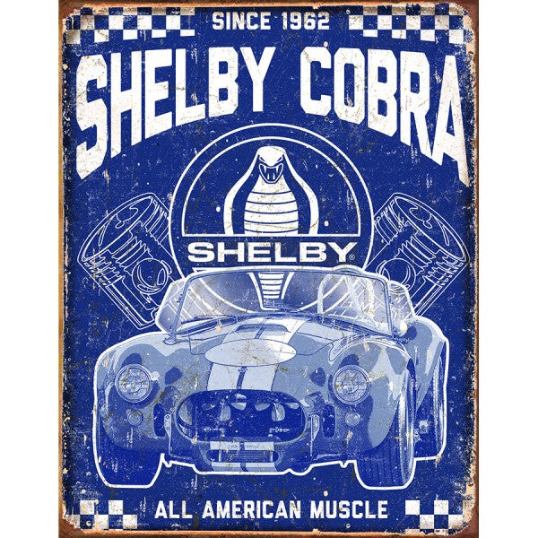 Shelby Cobra Metal Sign Reproduction 32cm x 41cm - MSI2134