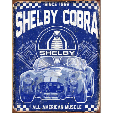 Shelby Cobra Metal Sign Reproduction 32cm x 41cm - MSI2134