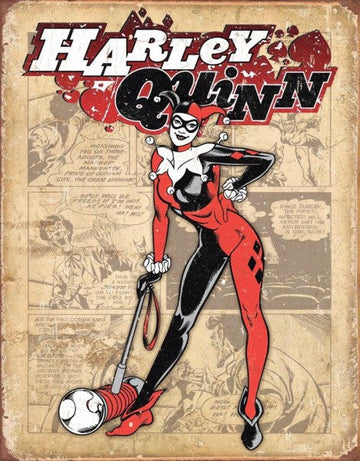 Harley Quinn Retro Metal Sign Reproduction 32cm x 41cm - MSI2203