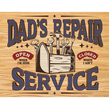 Dads Repair Service Metal Sign Reproduction 41cm x 32cm - MSI2268