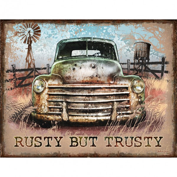 Rusty But Trusty Metal Sign Reproduction 41cm x 32cm - MSI2572