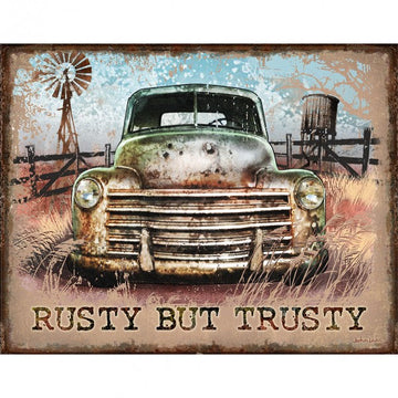 Rusty But Trusty Metal Sign Reproduction 41cm x 32cm - MSI2572