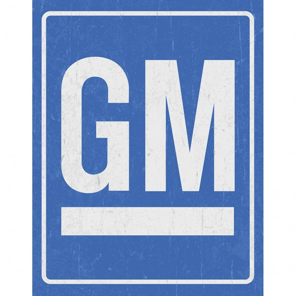 GM Logo Metal Sign Reproduction 32cm x 41cm - MSI2583