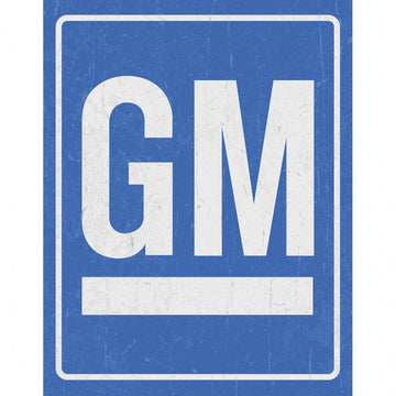 GM Logo Metal Sign Reproduction 32cm x 41cm - MSI2583