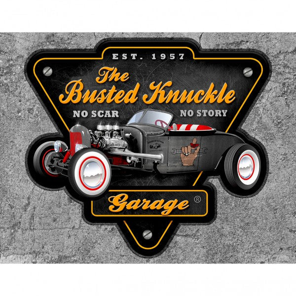 Busted Knuckle Garage Metal Sign Reproduction 41cm x 32cm - MSI2649