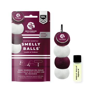 Smelly Balls Manly Sea Eagles Inspired Reusable Air Freshener Starter Set - NRL445AE