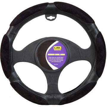 Ilana Steering Wheel Cover Maverick Black - 22/MAVSWCBLA (Pickup Only)