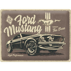 Nostalgic Art 30 x 40cm Metal Sign Ford Mustang - Meet The Boss 23311 - 5123311