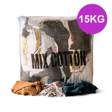 Wrags 15kg Mixed Cotton Rag Bag - MIX15
