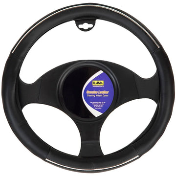 Ilana Steering Wheel Cover Modern Leather Black - 22/MODLSWCBLA (Pickup Only)