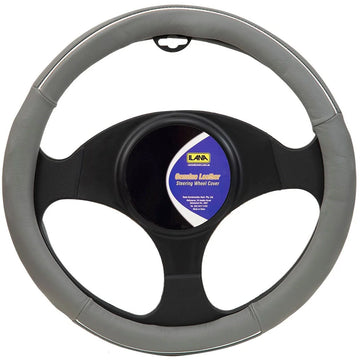 Ilana Steering Wheel Cover Modern Leather Grey - 22/MODLSWCGRE (Pickup Only)