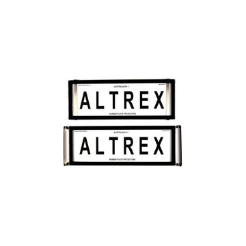 Altrex Superior 6 Figure Black Clear Number Plate Protectors - without Lines - NPP6C
