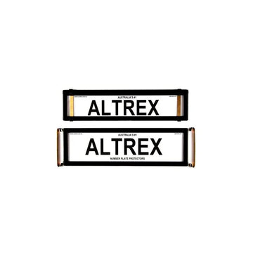 Altrex Superior Premium Black Clear Number Plate Protectors - without Lines - NPP6PC