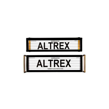 Altrex Superior Premium Black Number Plate Protectors - with Lines - NPP6P