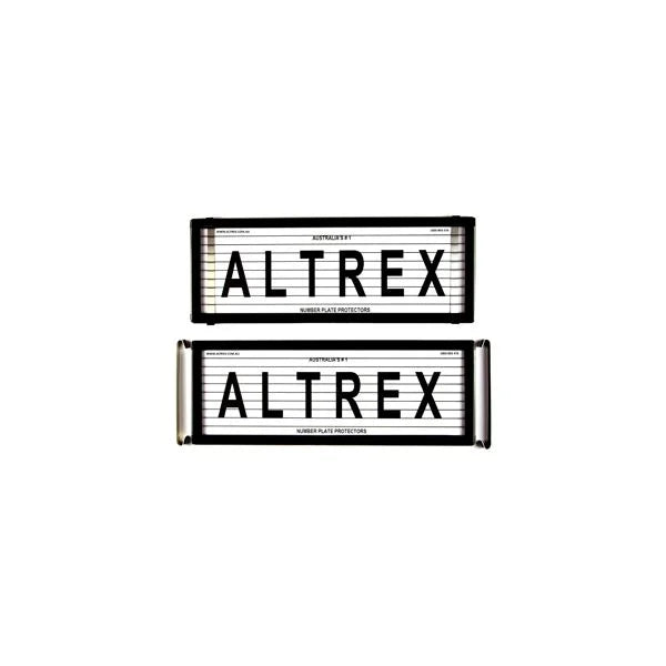 Altrex Superior 6 Figure Black Number Plate Protectors - with Lines - NPP6