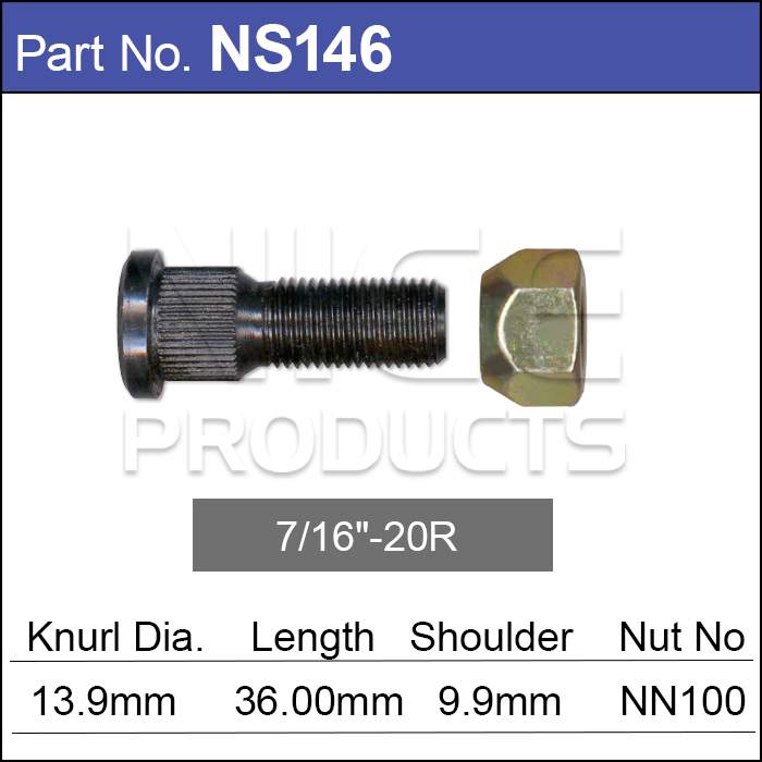 Nice Wheel Stud & Nut Set - NS146
