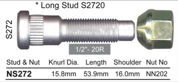 Nice Wheel Stud & Nut Set - NS272