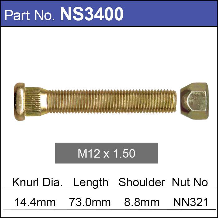 Nice Wheel Stud & Nut Set - NS3400
