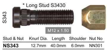 Nice Wheel Stud & Nut Set - NS343