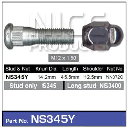 Nice Wheel Stud & Nut Set - NS345Y
