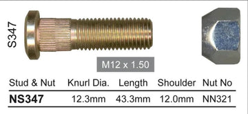 Nice Wheel Stud & Nut Set - NS347