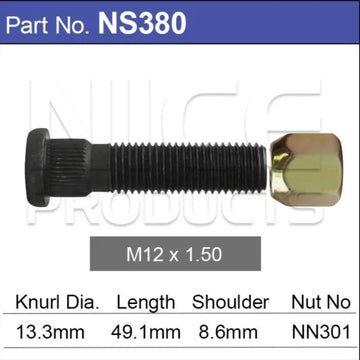 Nice Wheel Stud & Nut Set - NS380