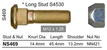 Nice Wheel Stud & Nut Set - NS469