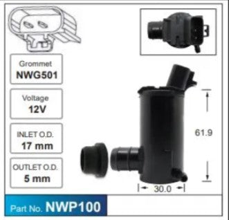 Nice Windscreen Washer Pump - NWP100