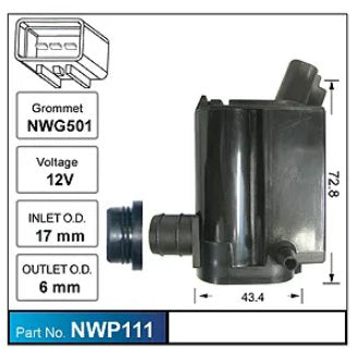 Nice Windscreen Washer Pump - NWP111