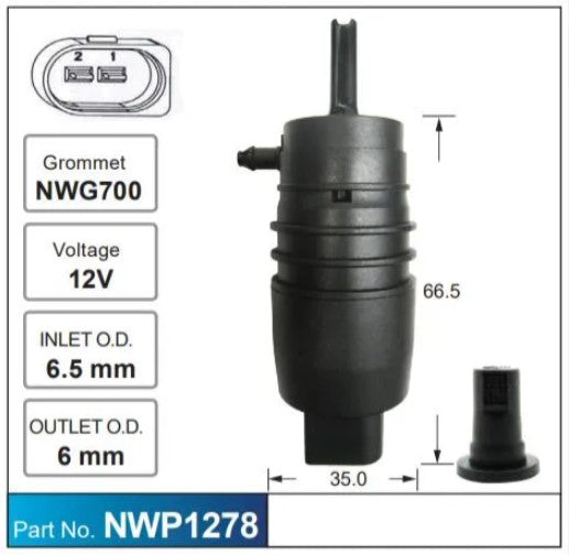 Nice Windscreen Washer Pump - NWP1278