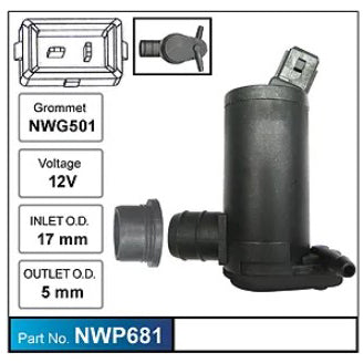 Nice Windscreen Washer Pump - NWP681