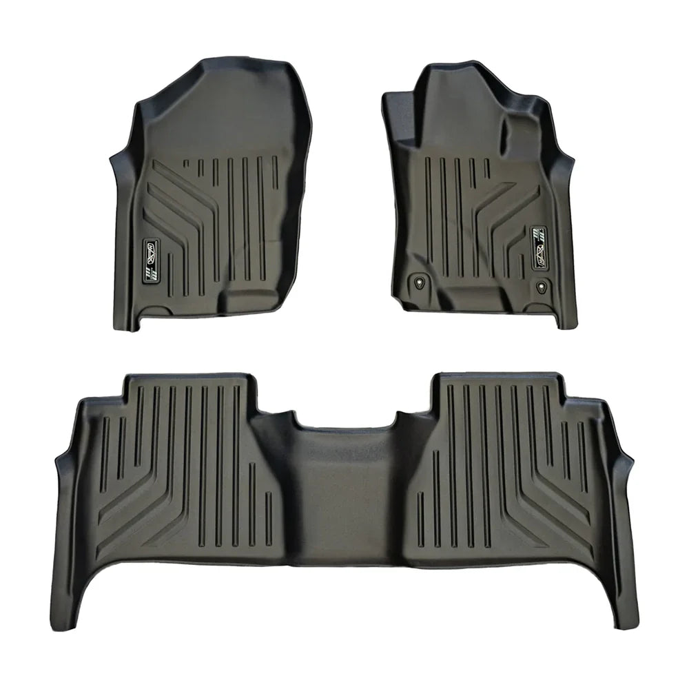 Maxliner Nissan Navara 2015-2021 MaxPro Floor Mats (Row 1 & 2) - NAVARA 15-21 R12 (Pickup Only)