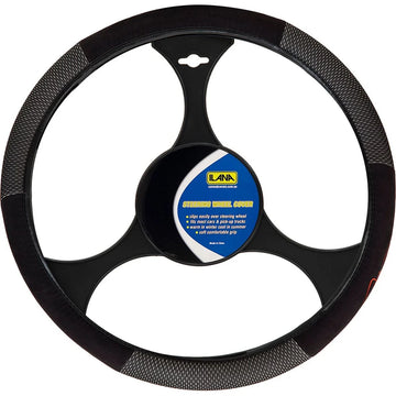 Ilana Steering Wheel Cover Nova Black - NOVSWCBLK (Pickup Only)