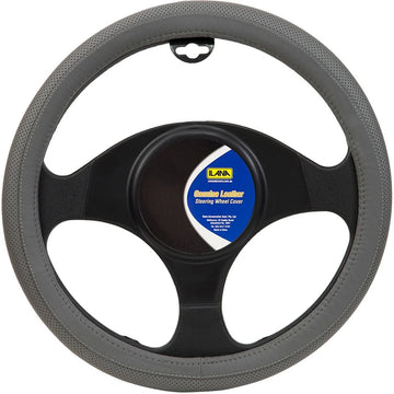 Ilana Steering Wheel Cover Oxford Leather Grey - 22/OXFLSWCGRE (Pickup Only)