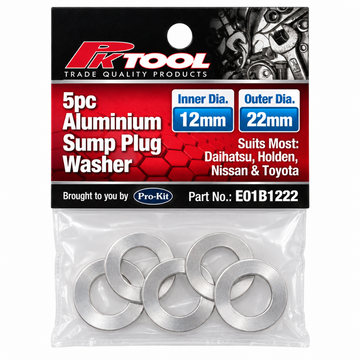 PKTool 5pc 12mm ID Alluminium Sump Washer - E01B1222 (Pickup Only)