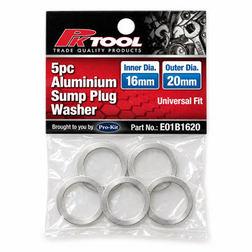 PKTool 5pc 16mm ID Aluminium Sump Washer - E01B1620 (Pickup Only)