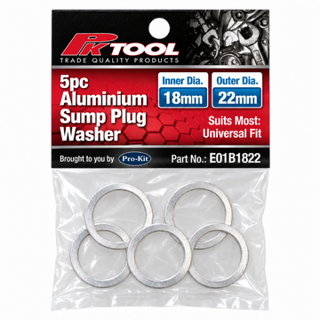 PKTool 5pc 18mm ID Aluminium Sump Washer - E01B1822 (Pickup Only)