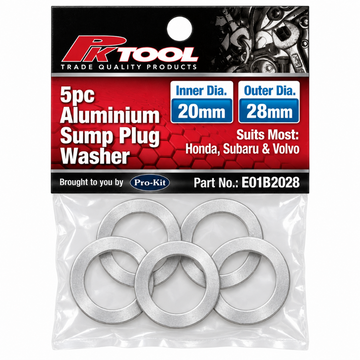 PKTool 5pc 20mm ID Aluminium Sump Washer - E01B2028 (Pickup Only)
