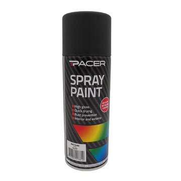 Pacer Spray Paint - Matt Black 250gm - PSP04