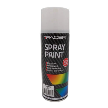 Pacer Spray Paint - Gloss White 250gm - PSP40
