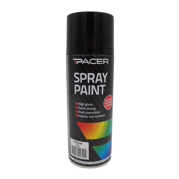 Pacer Spray Paint - Satin Black 250gm - PSP51